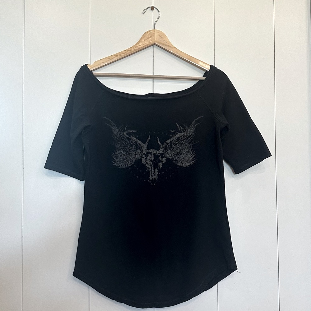 Off the shoulder free people vintage 90s graphic tee size s